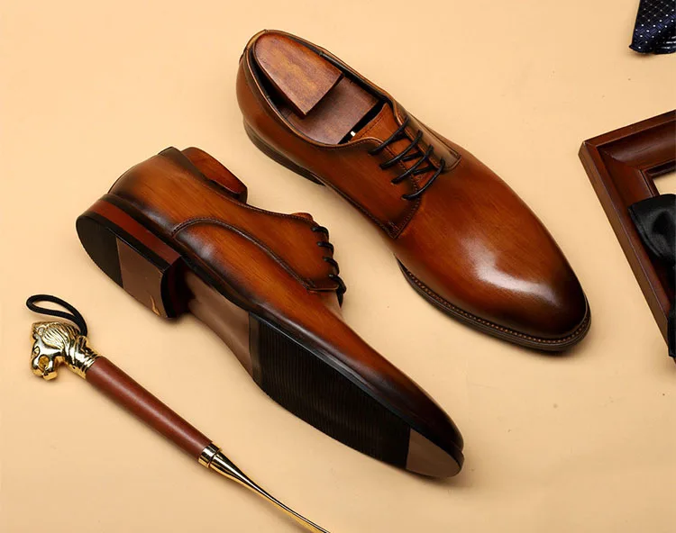 Lace Up Men's Business Dress Casual Shoes For Men Soft Genuine Leather Fashion Mens Comfortable Oxford Shoes Black Khaki Brown
Lace Up Men's Business Dress Casual Shoes For Men Soft Genuine Leather Fashion Mens Comfortable Oxford Shoes Black Khaki Brown