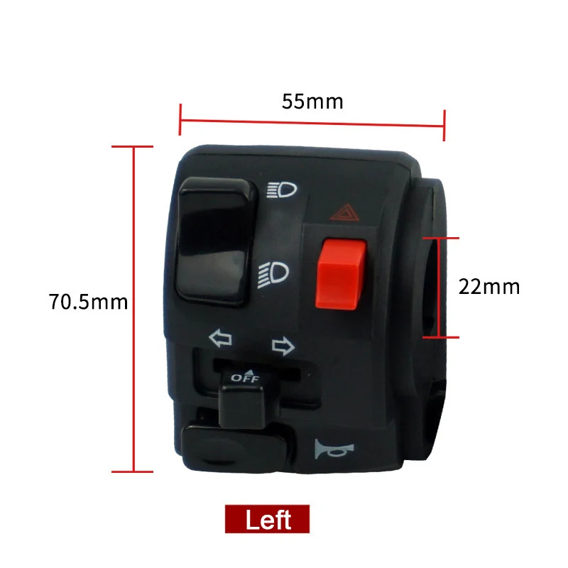 Motorcycle Switch Motorbike Horn Turn Signal Fog Lamp Light Start Controller