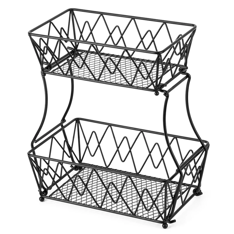 Practical Fruit Basket Display Stand, 2-Tier Countertop Fruit Basket Bowl Holder Kitchen Storage for Vegetable Fruit Bread Displ
Practical Fruit Basket Display Stand, 2-Tier Countertop Fruit Basket Bowl Holder Kitchen Storage for Vegetable Fruit Bread Displ