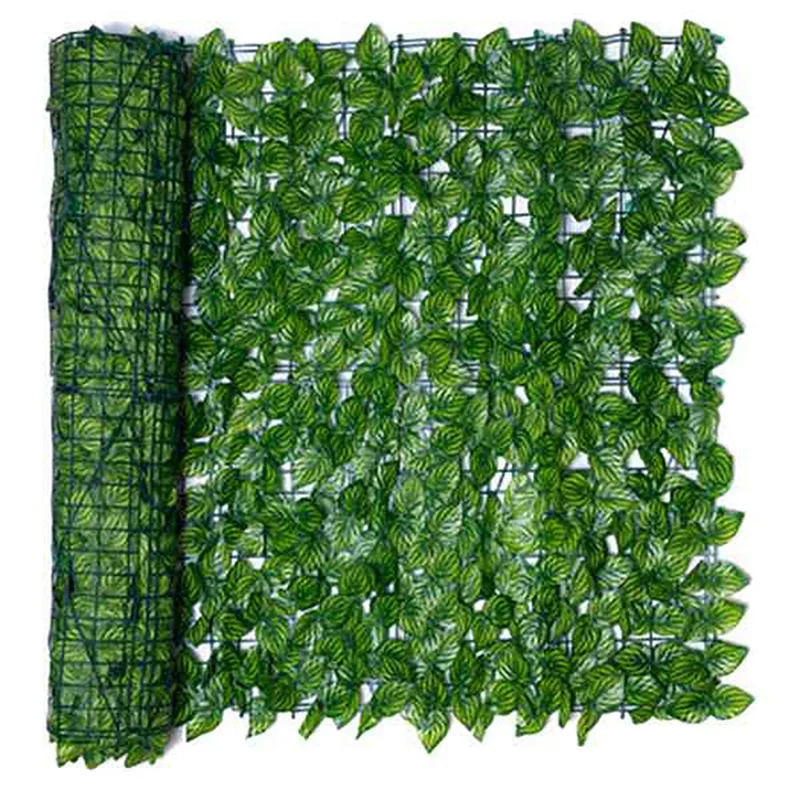 

Hot YO-0.5X3 M Wall Plant Fence Leaves Artificial Faux Ivy Leaf Privacy Fence Screen Decor Panels Hedge