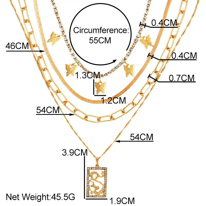 Boho Multilayer Cute Butterfly Crystal Chain Necklace for Women Gold Color Dragon Animal Collar Pendant Necklace Trendy Jewelry 
Boho Multilayer Cute Butterfly Crystal Chain Necklace for Women Gold Color Dragon Animal Collar Pendant Necklace Trendy Jewelry