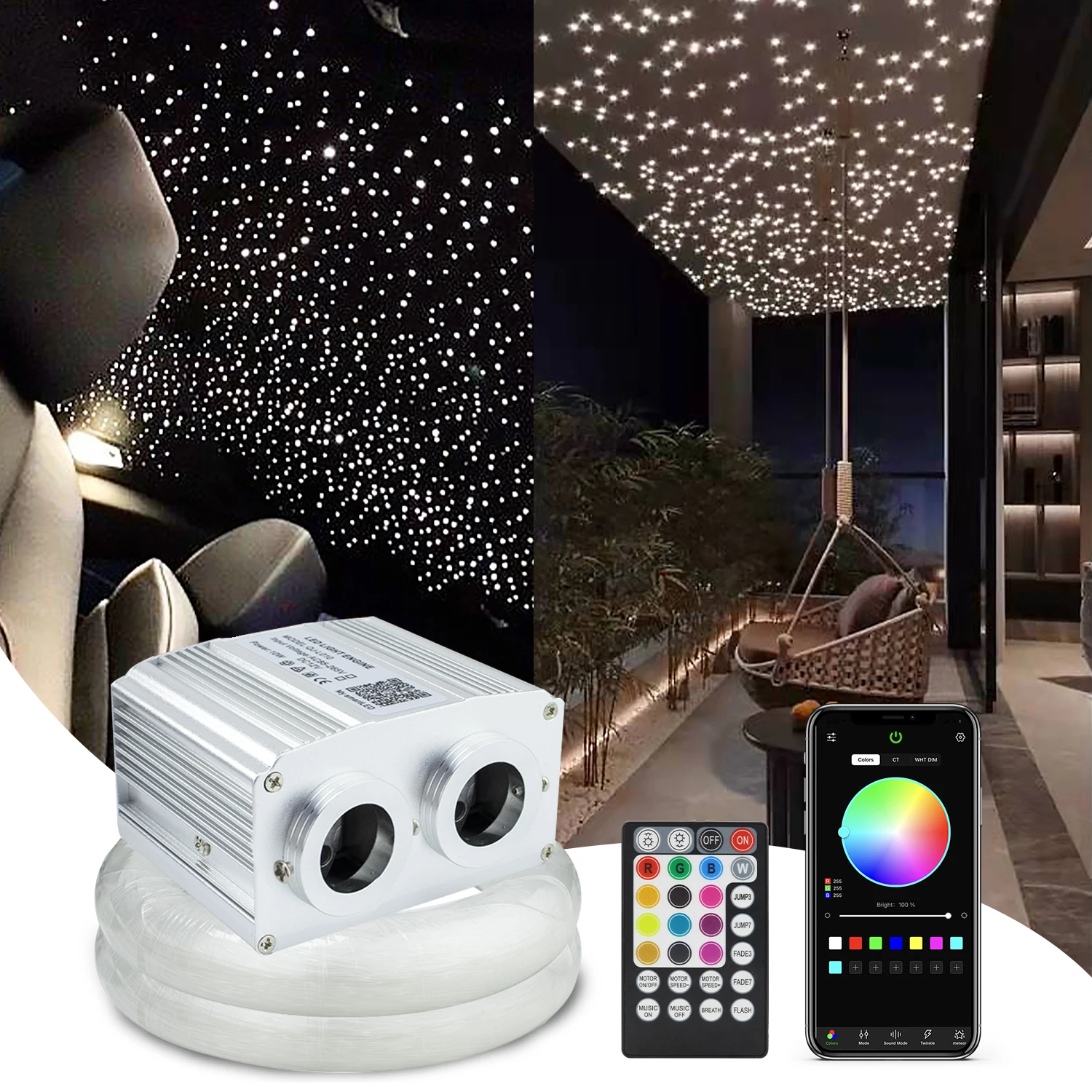 NEW LED Fiber Optic Lights Music Control 16W 2Port Twinkle Bluetooth APP Control Car Roof Light Sound Active Starry Sky Light 
NEW LED Fiber Optic Lights Music Control 16W 2Port Twinkle Bluetooth APP Control Car Roof Light Sound Active Starry Sky Light