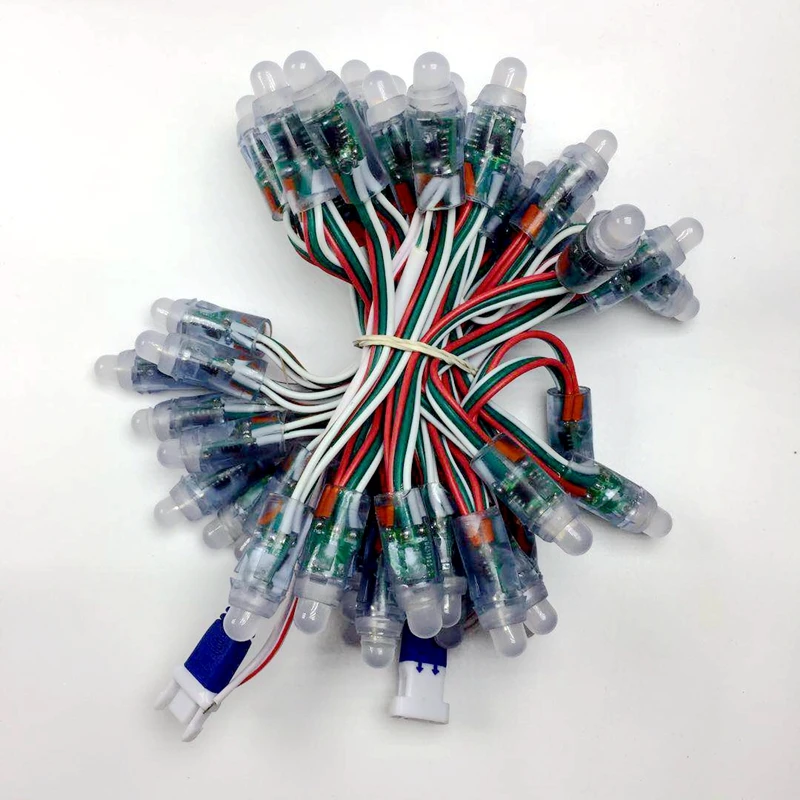 50pcs DC 5V WS2811 UCS1903 Full Color LED Pixel Light Module 12mm IP68 waterproof RGB color 2811 IC Digital LED christmas Light
50pcs DC 5V WS2811 UCS1903 Full Color LED Pixel Light Module 12mm IP68 waterproof RGB color 2811 IC Digital LED christmas Light