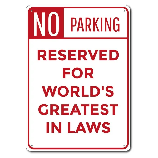 In Laws Parking Sign Metal Tin Sign Metal Sign,Mother In Law Gift, Father In Law Gift, In Laws Sign, In Laws Present
In Laws Parking Sign Metal Tin Sign Metal Sign,Mother In Law Gift, Father In Law Gift, In Laws Sign, In Laws Present