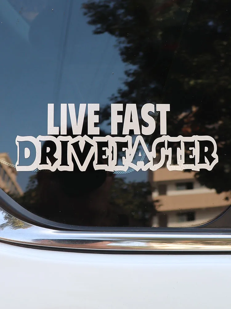 ZTTZDY 18.5CM*6CM For Black Silver Live Fast Drive Faster Vinyl Decal Car Sticker ZJ2-0083
ZTTZDY 18.5CM*6CM For Black Silver Live Fast Drive Faster Vinyl Decal Car Sticker ZJ2-0083