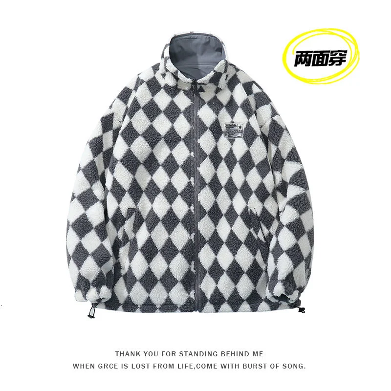 Thick Coat Printed Diamond Lattice Loose Winter Clothes Stand-up Collar Jackets Oversize Trendy Warm Men's Clothes Plus Velvet
Thick Coat Printed Diamond Lattice Loose Winter Clothes Stand-up Collar Jackets Oversize Trendy Warm Men's Clothes Plus Velvet