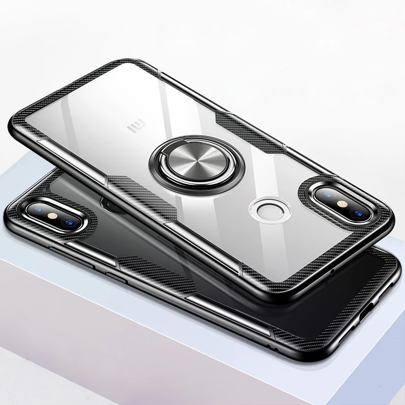 Прозрачный чехол для Xiaomi Mi 9 SE 9T Mi9 Mi8 противоударный защитный с кольцом-подставкой