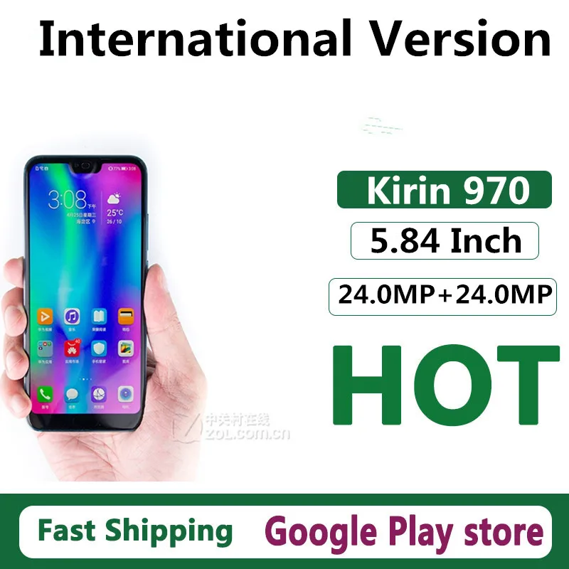 Международная версия Honor 10 COL-L29 мобильный телефон 970 МП Kirin 5 84 полный экран 8 1 дюйма