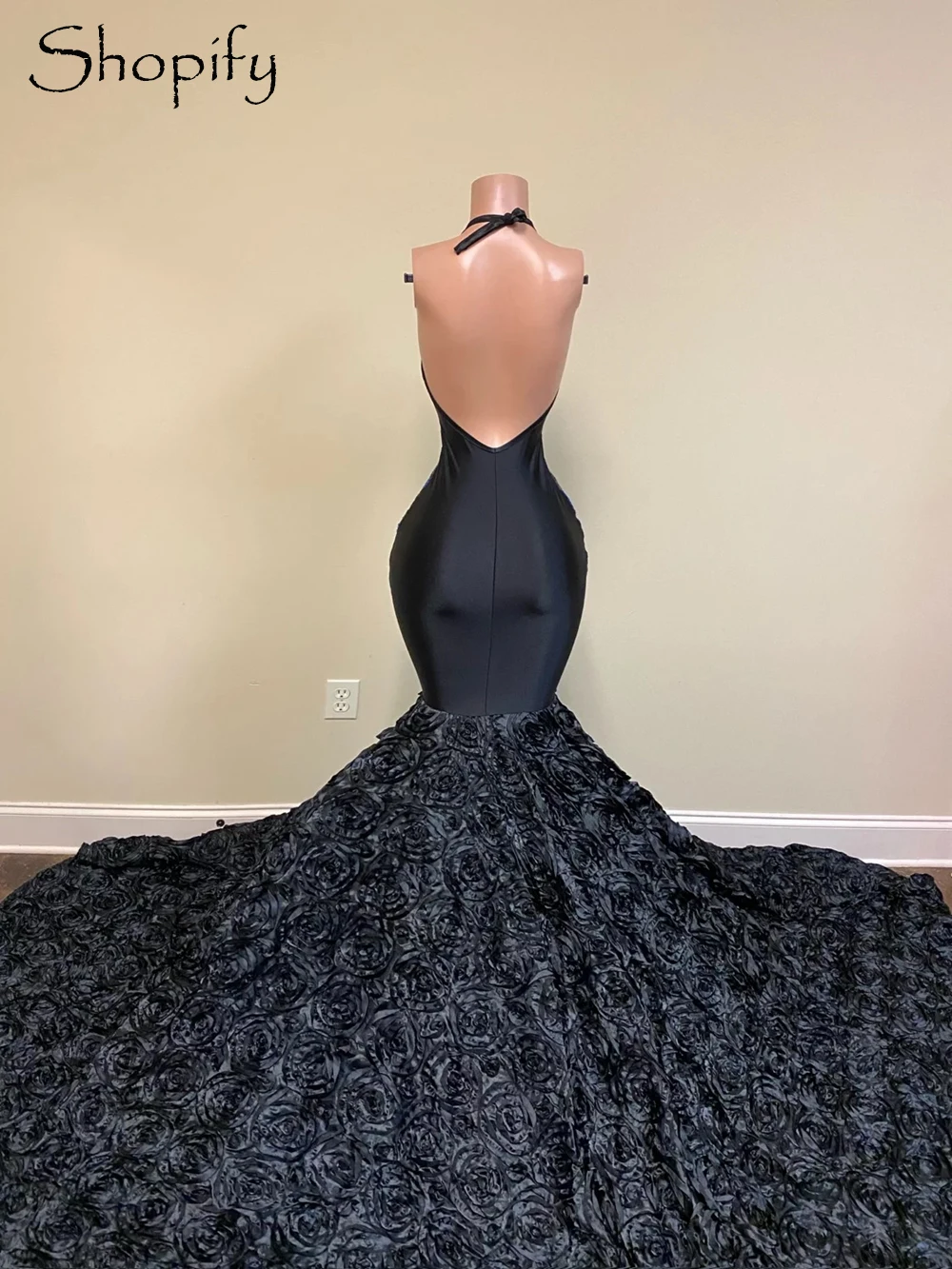 Реальная фотография сексуальная с открытой спиной Mermaid/Русалка лямкой на шее 3D