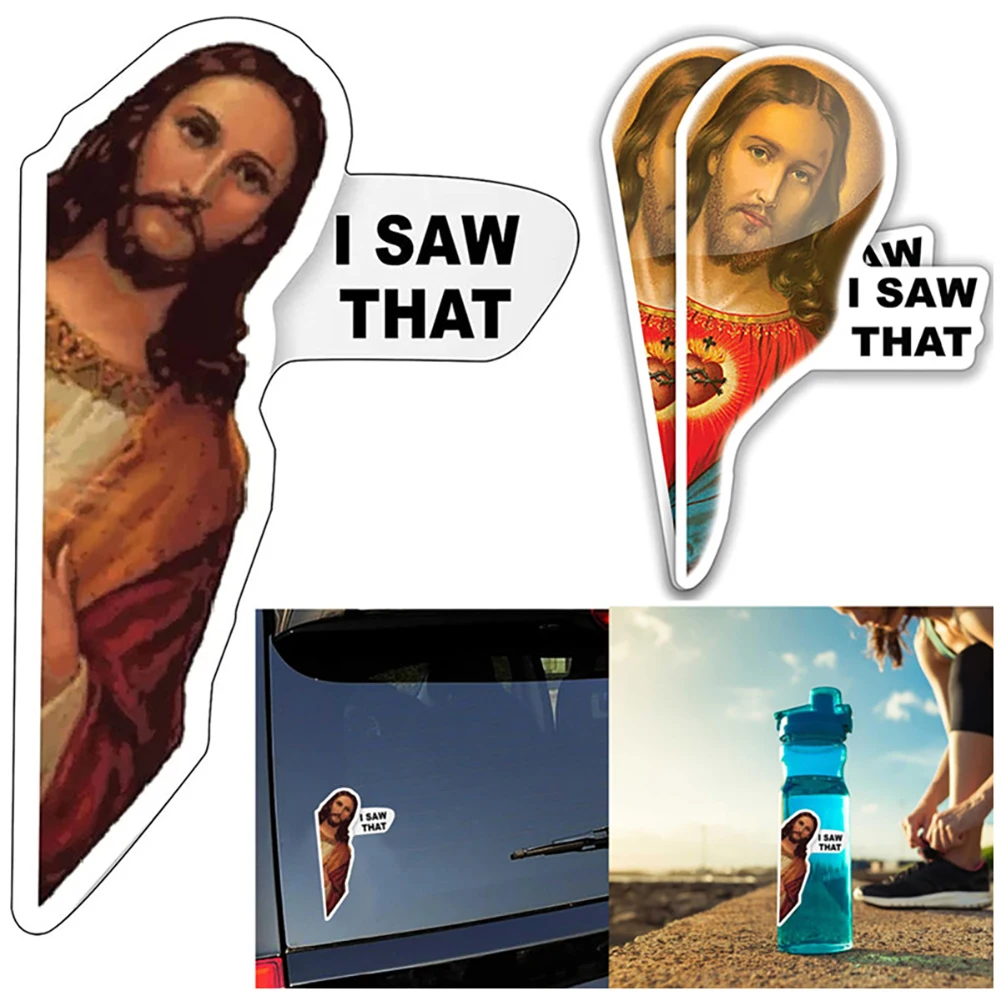 10Pcs Car Stickers Funny I SAW THAT Jesus Car Decals Window Body Bumper Sticker Waterproof Car Styling Exterior Accessories
10Pcs Car Stickers Funny I SAW THAT Jesus Car Decals Window Body Bumper Sticker Waterproof Car Styling Exterior Accessories