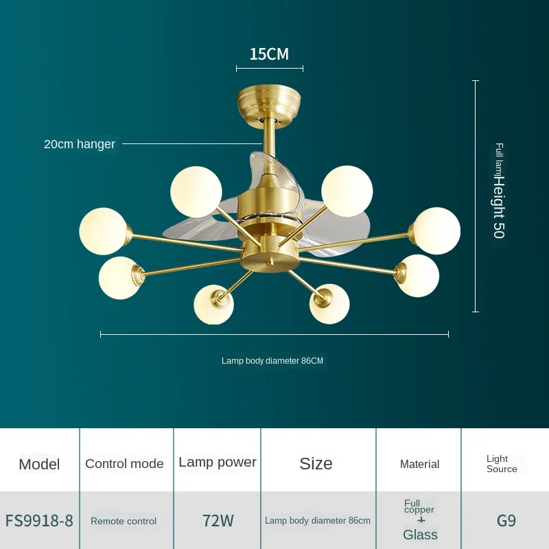 Molecular Led Ceiling Fan 42 inch lamps lamp remote control copper Invisible Simple home living room three color
Molecular Led Ceiling Fan 42 inch lamps lamp remote control copper Invisible Simple home living room three color
