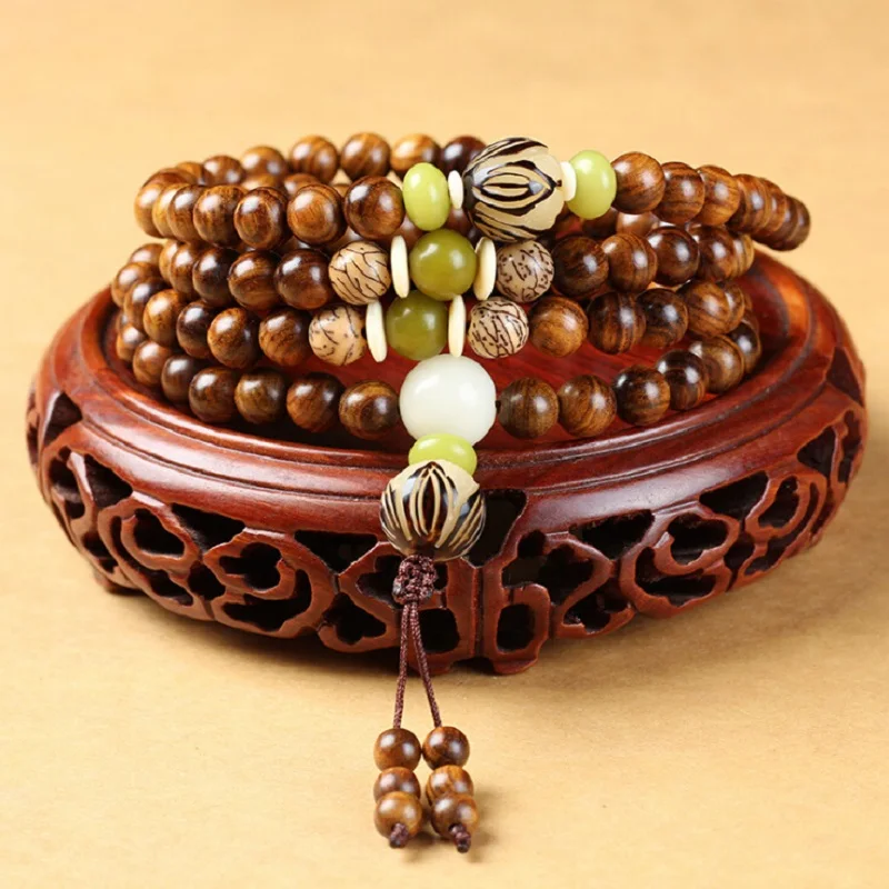 New Arrival Natural Hainan Yellow Rosewood 108 Mala Beads Bracelet Original Wooden Lotus Bracelet Women Ornaments Wholesale Yoga
New Arrival Natural Hainan Yellow Rosewood 108 Mala Beads Bracelet Original Wooden Lotus Bracelet Women Ornaments Wholesale Yoga