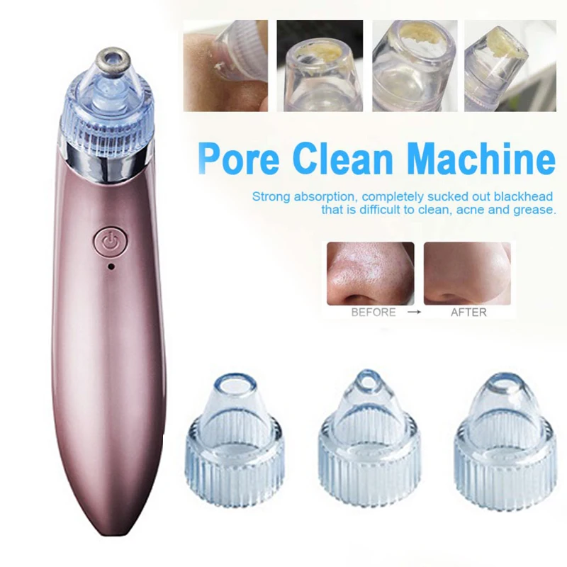 

Newest Pro Vacuum Pore Cleaner Blackhead Remover Electric Acne Clean Exfoliating Cleansing Comedo Suction Facial Beauty Machine
