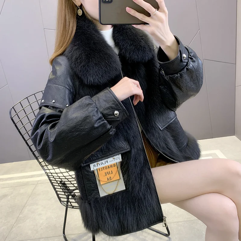 2021 New Fur Fox Fur Women's Coat Printed Fur Integrated Coat Young Leather Coat Winter
2021 New Fur Fox Fur Women's Coat Printed Fur Integrated Coat Young Leather Coat Winter