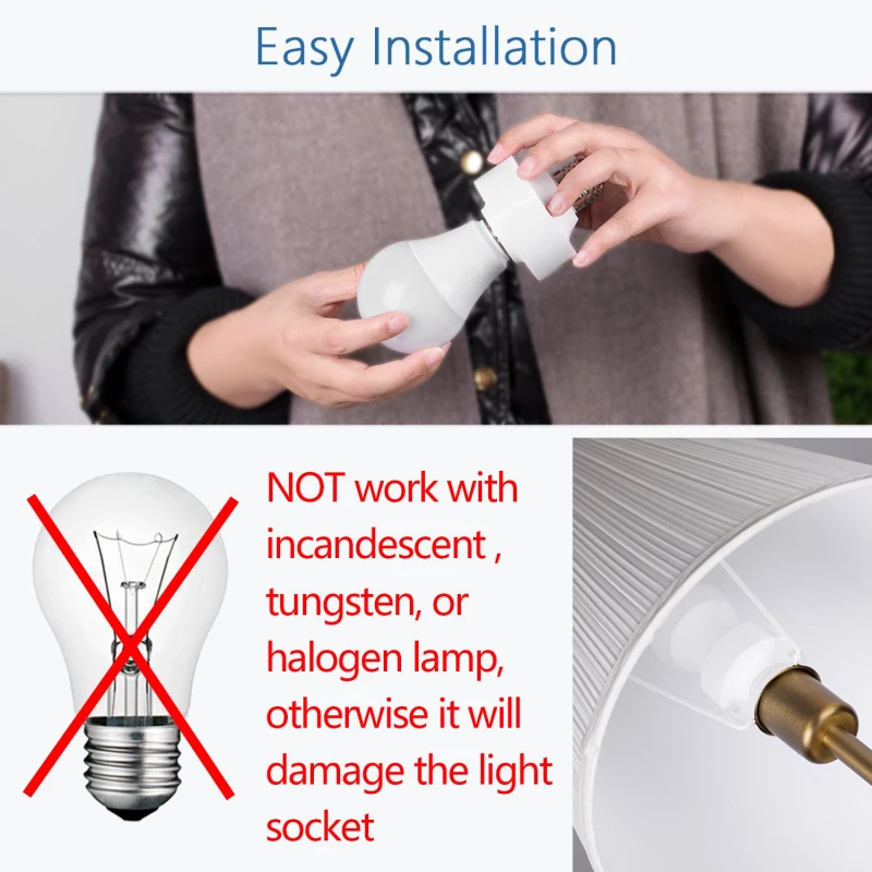 WiFi Lamp Socket E26 E27 Smart WiFi Light Socket Lamp Holder Led Bulb Head Base Remote Switch Voice Control App Timer Light 
WiFi Lamp Socket E26 E27 Smart WiFi Light Socket Lamp Holder Led Bulb Head Base Remote Switch Voice Control App Timer Light