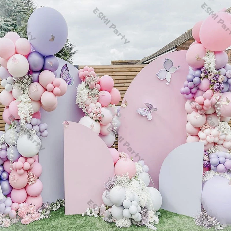 

213 шт., пурпурные латексные воздушные шары в виде макарона, матовый белый пастельный шар, гирлянда, украшение для свадьбы, юбилея, помолвки вечерние НКИ