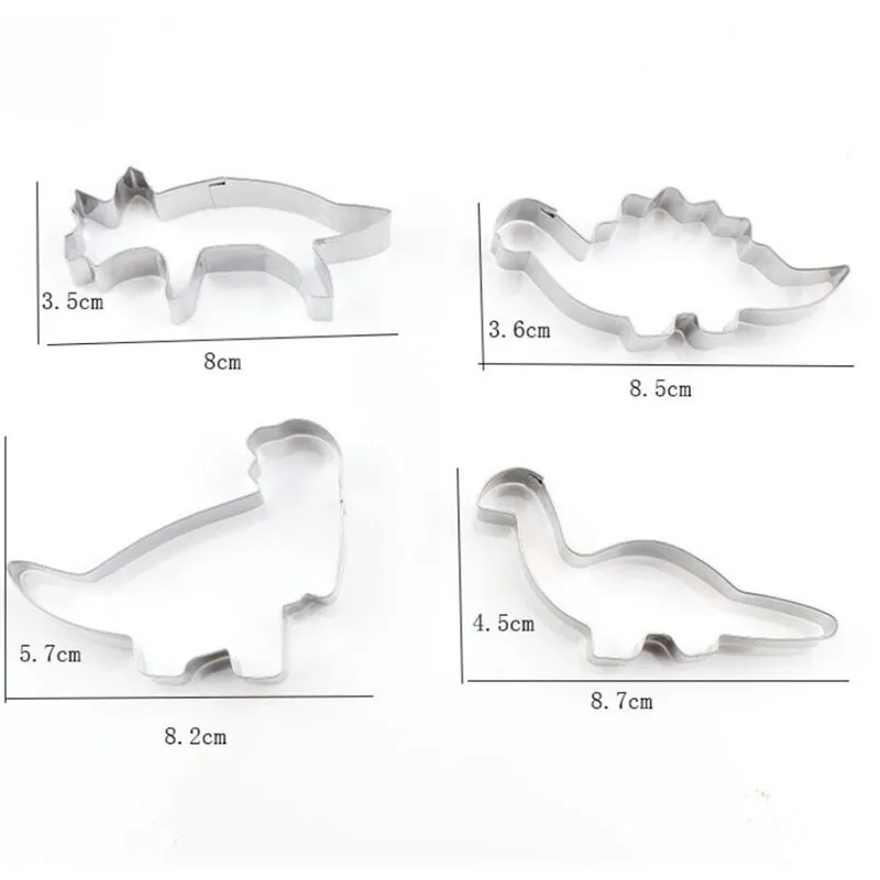 4pcs New Stainless Steel Biscuit Mould Dinosaur Shape Fondant Cake Mold DIY Sugar Craft 3D Pastry Cookie Cutters Cake Tools
4pcs New Stainless Steel Biscuit Mould Dinosaur Shape Fondant Cake Mold DIY Sugar Craft 3D Pastry Cookie Cutters Cake Tools