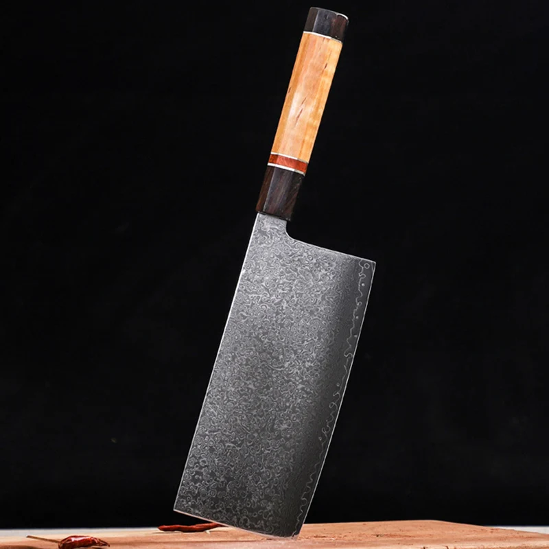 Longquan 7.5 Inch China Knife 67 Layers Damascus VG10 Steel Kitchen Knives Slicing Cleaver Damascus Knife Octagonal Maple Handle
Longquan 7.5 Inch China Knife 67 Layers Damascus VG10 Steel Kitchen Knives Slicing Cleaver Damascus Knife Octagonal Maple Handle