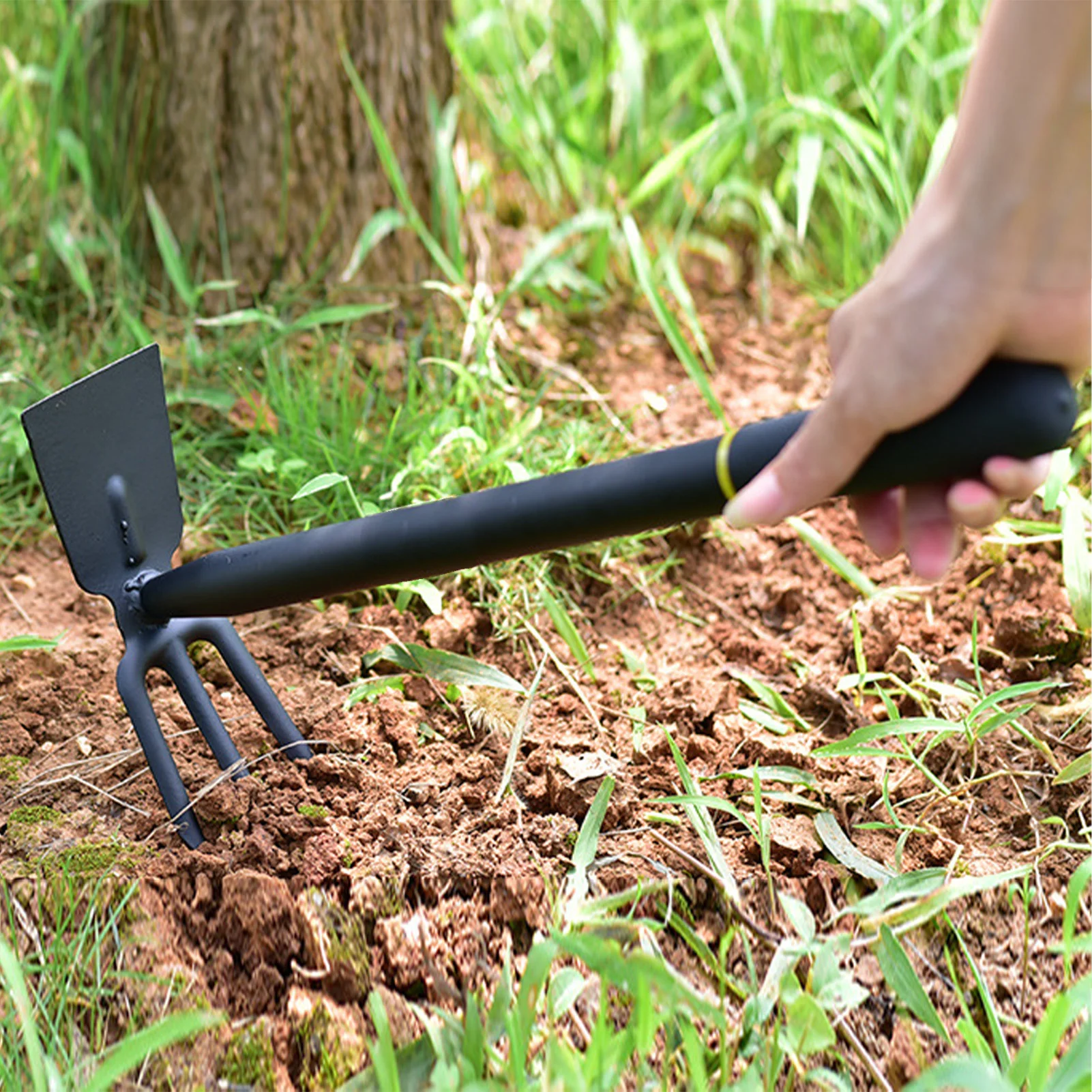 Multifunction Gardening Hoe Rake Double-Head Hand Tool Gardening Portable Three-Tooth Harrow For Planting Weeding Digging Tool
Multifunction Gardening Hoe Rake Double-Head Hand Tool Gardening Portable Three-Tooth Harrow For Planting Weeding Digging Tool