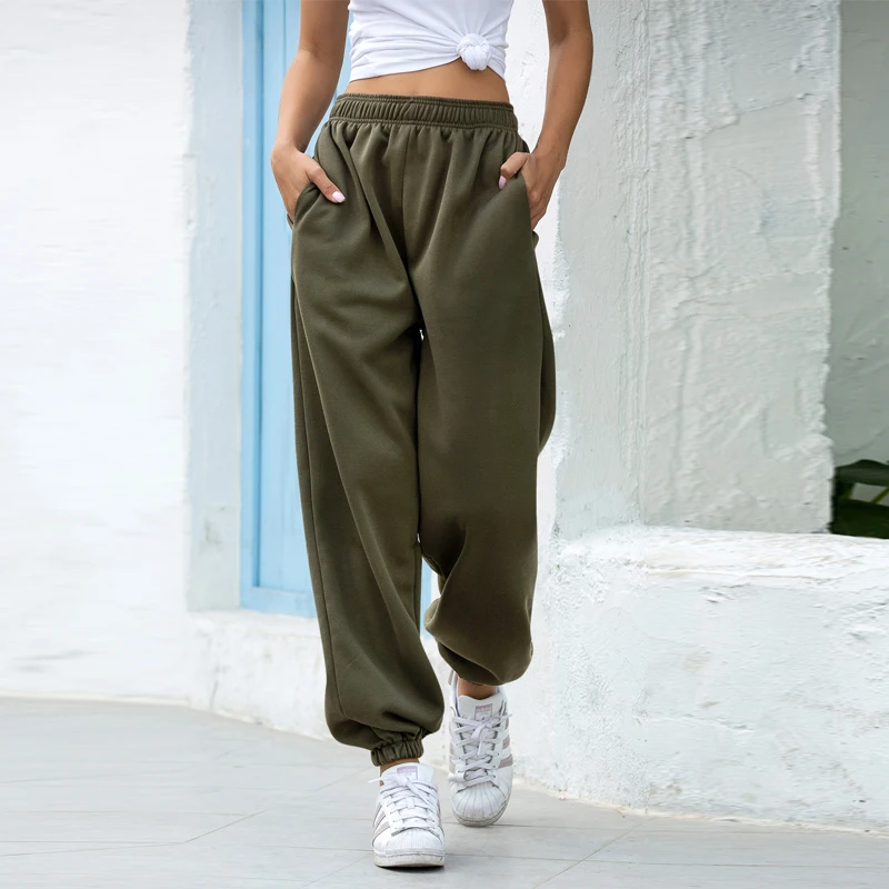 Casual Sports Elastic Waist Holiday Pants Loose Leggings Pants Women's Solid Color Fashion High-Waist Autumn Winter Pants 2021
Casual Sports Elastic Waist Holiday Pants Loose Leggings Pants Women's Solid Color Fashion High-Waist Autumn Winter Pants 2021