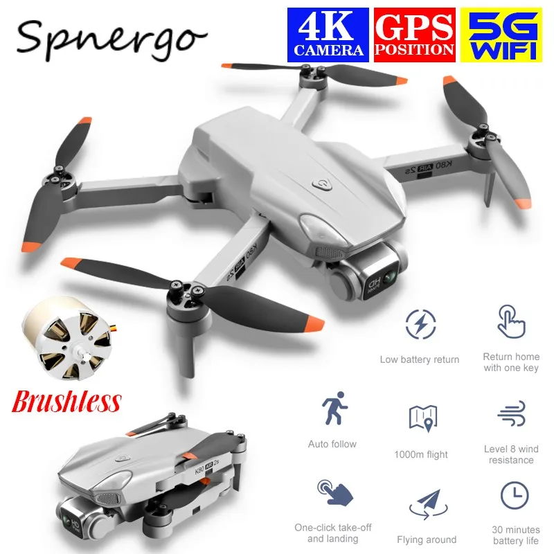 K80 Air2s 2021 New GPS Drone Professional Brushless Motor 4K Ultra HD Camera 28min Flight Distance 1km 5G WIFI FPV Quadcopter
K80 Air2s 2021 New GPS Drone Professional Brushless Motor 4K Ultra HD Camera 28min Flight Distance 1km 5G WIFI FPV Quadcopter
