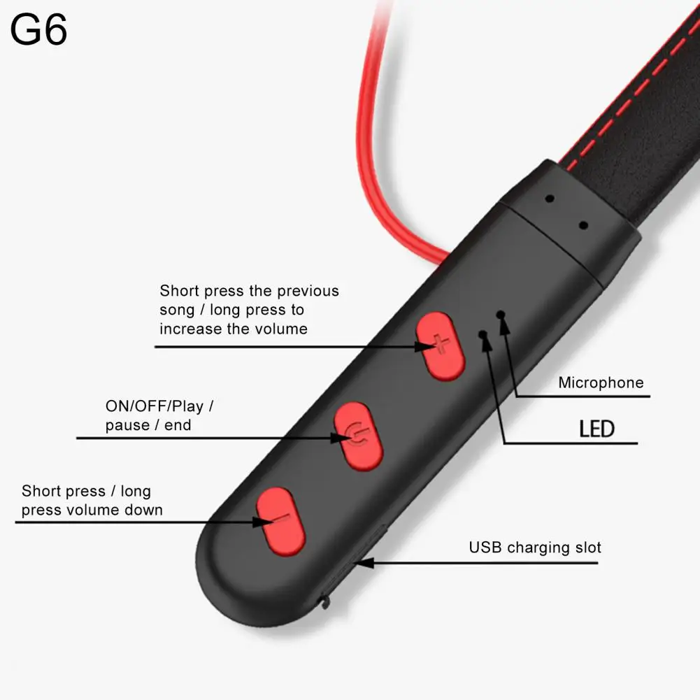 G6 Wireless Sweat Proof Magnetic Neckband In-Ear Bluetooth Earphone with Stereo In-Ear Bluetooth Earphone with Stereo
G6 Wireless Sweat Proof Magnetic Neckband In-Ear Bluetooth Earphone with Stereo In-Ear Bluetooth Earphone with Stereo