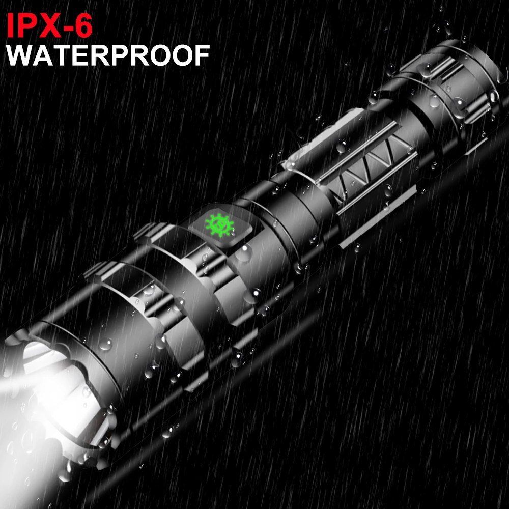 50000Lums LED Tactical Flashlight Scout light L2 Ultra Bright USB Rechargeable Waterproof Torch Hunting light 5 Modes by 1*18650
50000Lums LED Tactical Flashlight Scout light L2 Ultra Bright USB Rechargeable Waterproof Torch Hunting light 5 Modes by 1*18650