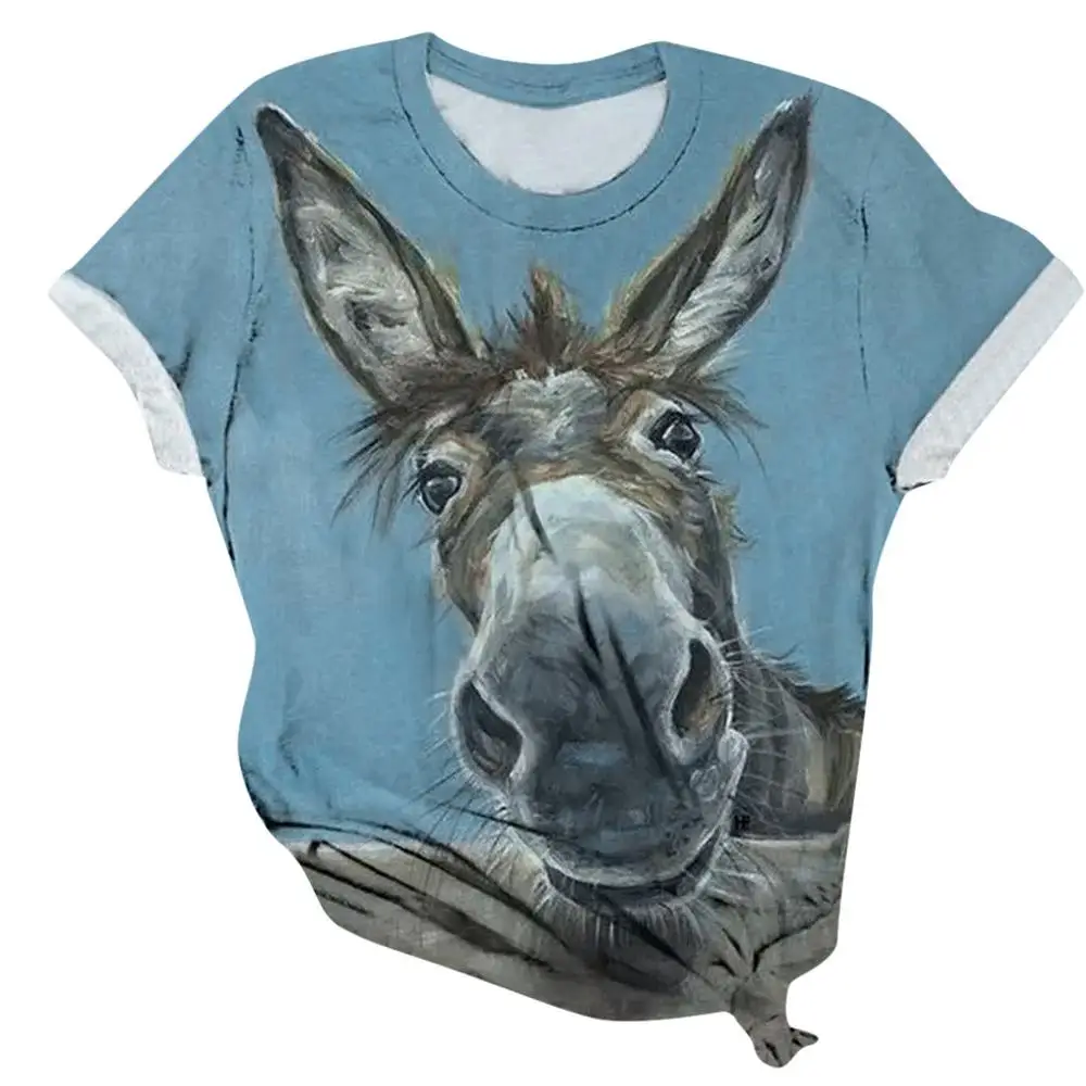 Cartoon donkey Printed T Shirt Women Harajuku Tshirt Woman Plus Size Short Sleeve O-Neck Tops T-Shirt Tops ropa mujer
Cartoon donkey Printed T Shirt Women Harajuku Tshirt Woman Plus Size Short Sleeve O-Neck Tops T-Shirt Tops ropa mujer