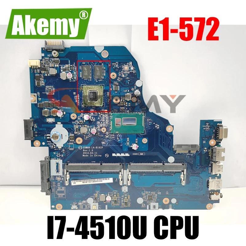 

Z5WAH LA-B162P NBMLC11005 NB. I7-4510U E1-572 E1-572G MLC11.005 For ACER ASPIRE laptop motherboard 840 M Mainboard