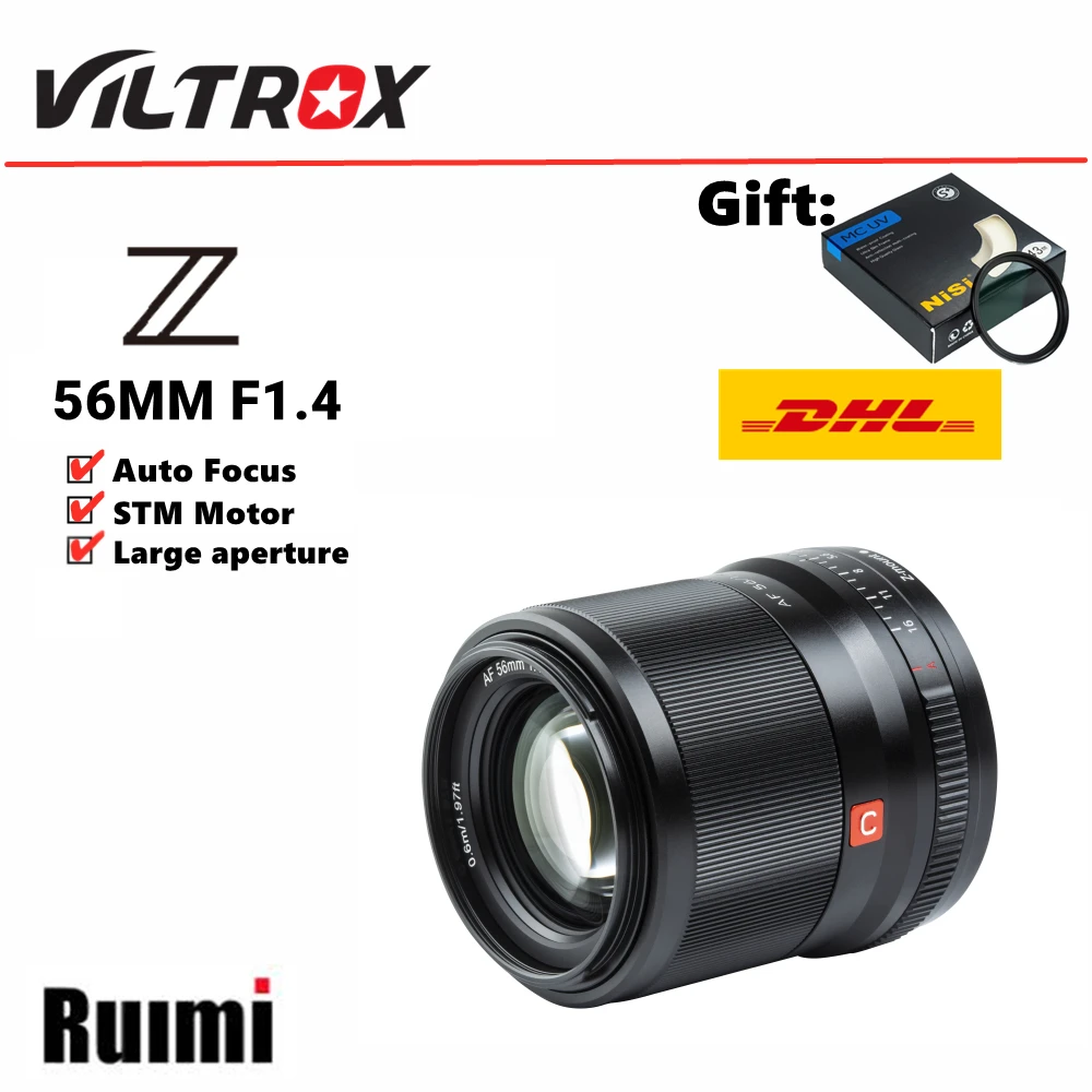 Объектив Viltrox 56 мм f1.4 с автофокусом APS-C, Большая диафрагма, для камер Nikon Z, с креплением ZFC Z6II Z7II Z5 Z6 Z7 Z50
Объектив Viltrox 56 мм f1.4 с автофокусом APS-C, Большая диафрагма, для камер Nikon Z, с креплением ZFC Z6II Z7II Z5 Z6 Z7 Z50