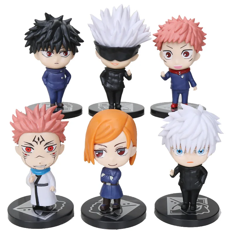 6Pcs/set Anime Figurine Jujutsu Kaisen Figure Toy 10cm Yuji Itadori Gojou Satoru Fushiguro Megumi PVC Action Figure 
6Pcs/set Anime Figurine Jujutsu Kaisen Figure Toy 10cm Yuji Itadori Gojou Satoru Fushiguro Megumi PVC Action Figure