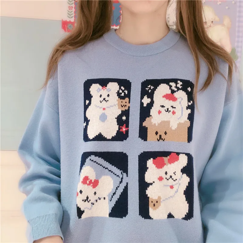 Autumn Winter Jumper Women Vitality Girl Bestie Sweet Cute Cartoon Bunny O-Neck Long Sleeve Keep Warm Pullover Sweater Girls
Autumn Winter Jumper Women Vitality Girl Bestie Sweet Cute Cartoon Bunny O-Neck Long Sleeve Keep Warm Pullover Sweater Girls