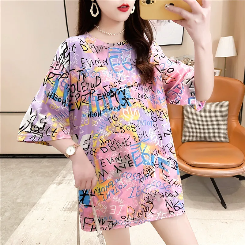 Women T-shirt 2022 New Arrival Summer Female T-shirt Short Sleeve Color Letter Loose Beautiful Korean Style Hot Sale c96
Women T-shirt 2022 New Arrival Summer Female T-shirt Short Sleeve Color Letter Loose Beautiful Korean Style Hot Sale c96