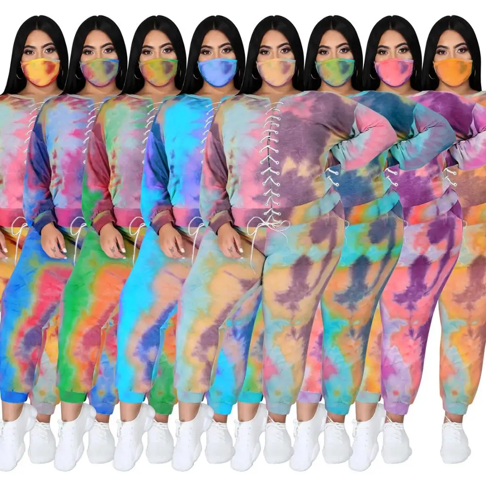 Tie-Dye Print Women Plus Size Three Piece Sets Lady Autumn O-neck Lace-up Sweatshirts High Waist Sport Pants Tracksuits Outfits
Tie-Dye Print Women Plus Size Three Piece Sets Lady Autumn O-neck Lace-up Sweatshirts High Waist Sport Pants Tracksuits Outfits