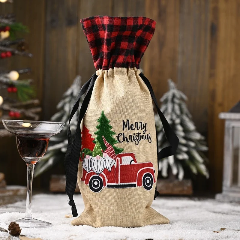 Christmas Wine Bottle Cover New Year 2021 Decor Christmas Decorations On The Bottle Car Pattern Khaki Wine Bag
Christmas Wine Bottle Cover New Year 2021 Decor Christmas Decorations On The Bottle Car Pattern Khaki Wine Bag