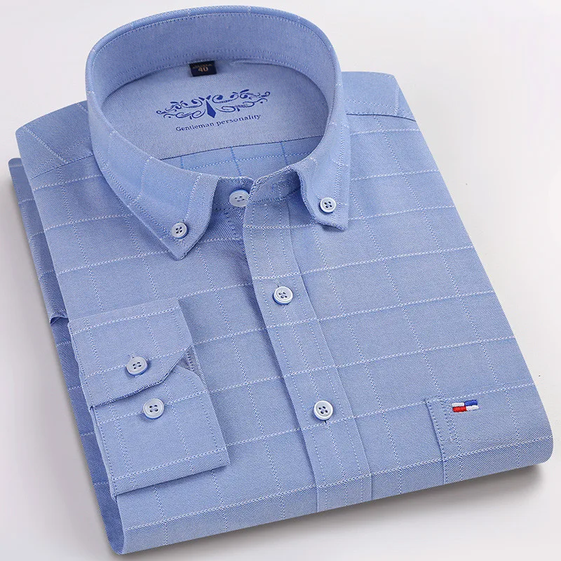 Casual Plaid Shirt & Striped Shirt Pure Color Cotton Oxford Business Men Shirt Long Sleeve Men Autumn Printing Shirt Plaid Dress
Casual Plaid Shirt & Striped Shirt Pure Color Cotton Oxford Business Men Shirt Long Sleeve Men Autumn Printing Shirt Plaid Dress