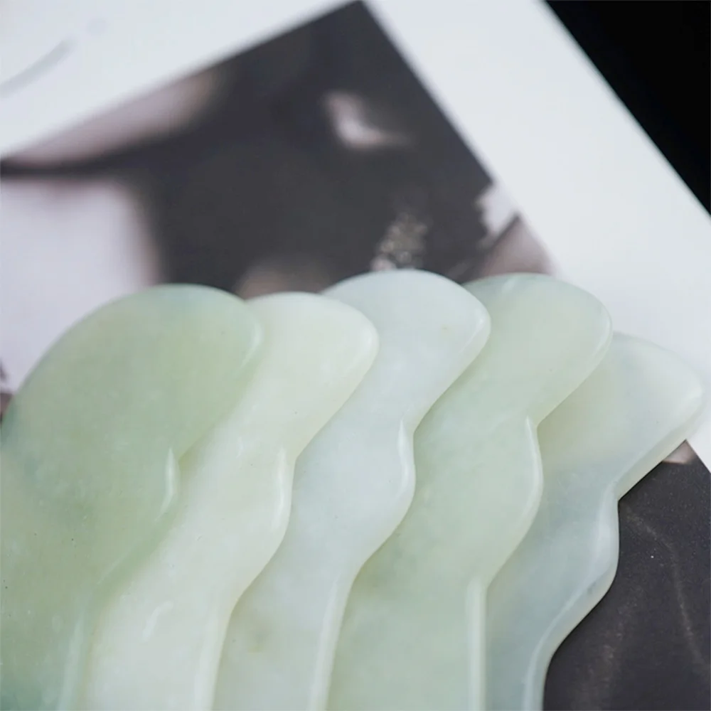 2pcs Natural Shaped Jade Massaging Board Scraping Plate Tools Beauty Skin Care Tool for (Light Green)
2pcs Natural Shaped Jade Massaging Board Scraping Plate Tools Beauty Skin Care Tool for (Light Green)