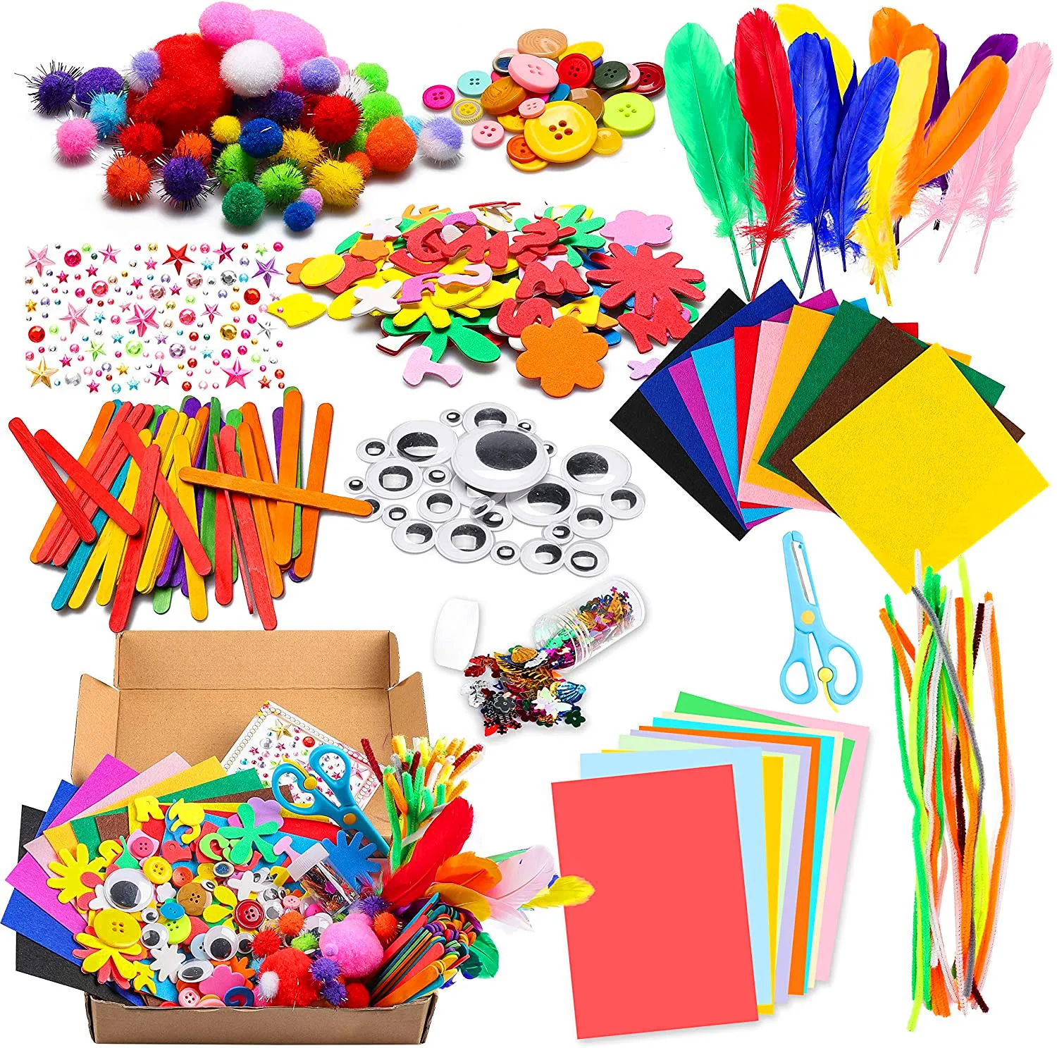 DIY Kids Set Plush Stick/pompom Rainbow Color Shilly-Stick Puzzle Handicraft Collage Handmade Art Craft Creative Development Toy
DIY Kids Set Plush Stick/pompom Rainbow Color Shilly-Stick Puzzle Handicraft Collage Handmade Art Craft Creative Development Toy