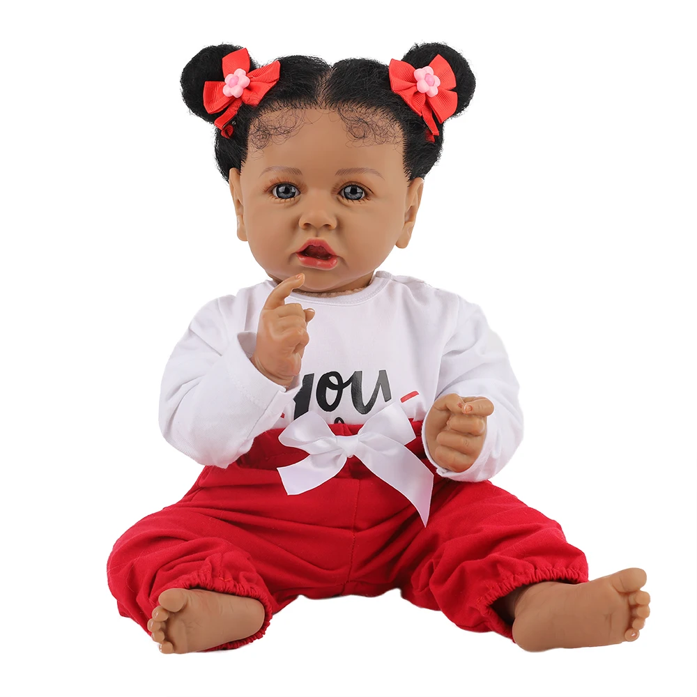 Maywaysky 18 Inch Silicone Body Black Girl Bebe Reborn Doll With Red Dress Children Toy
Maywaysky 18 Inch Silicone Body Black Girl Bebe Reborn Doll With Red Dress Children Toy