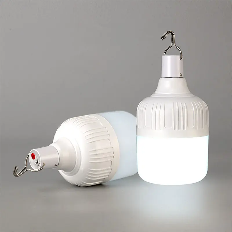 Portable LED Bulb Rechargeable Dimmable Emergency Light USB Charging Wireless LED Light 30W 220W Outdoor Hanging Light
