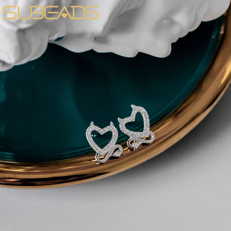Subeads реальные 925 стерлингового серебра Стразы зло сердце, серьги со шпилькой, для женщин, для девочек милый маленький сердца серьги с кристал...
Subeads реальные 925 стерлингового серебра Стразы зло сердце, серьги со шпилькой, для женщин, для девочек милый маленький сердца серьги с кристал...