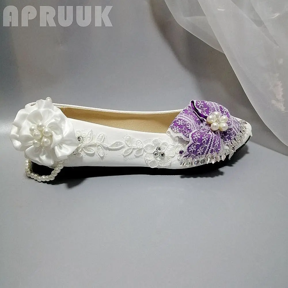 Crystal rhinestones white lace flats shoes woman plus size 41 42 womens Purple bow bowtie butterfly-knot flower girl party shoe
Crystal rhinestones white lace flats shoes woman plus size 41 42 womens Purple bow bowtie butterfly-knot flower girl party shoe