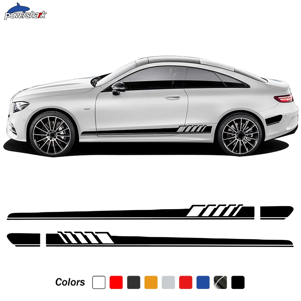 

2 Pcs Edition 1 Side Stripes Skirt Sticker Decal For Mercedes Benz E Class W213 E43 E53 E63 AMG S213 A238 C238 E300 Accessories