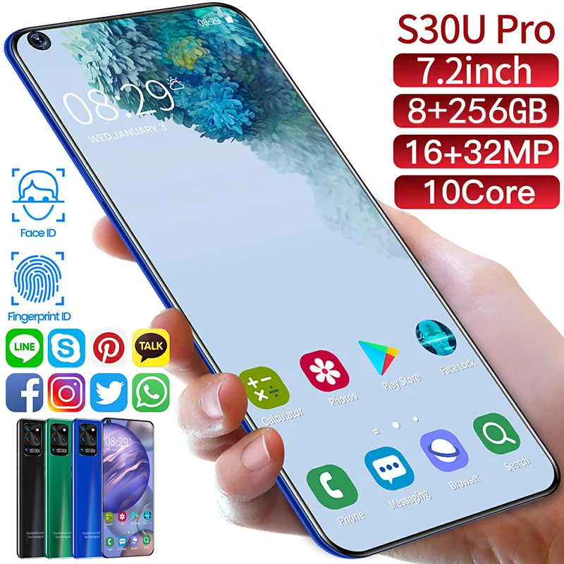 

2020 S30U PRO 7.2 Inches GlobalVersion Android 10 System Full Screen Ultrabook 8 256G Fingerprint Unlocking Facial Recognition