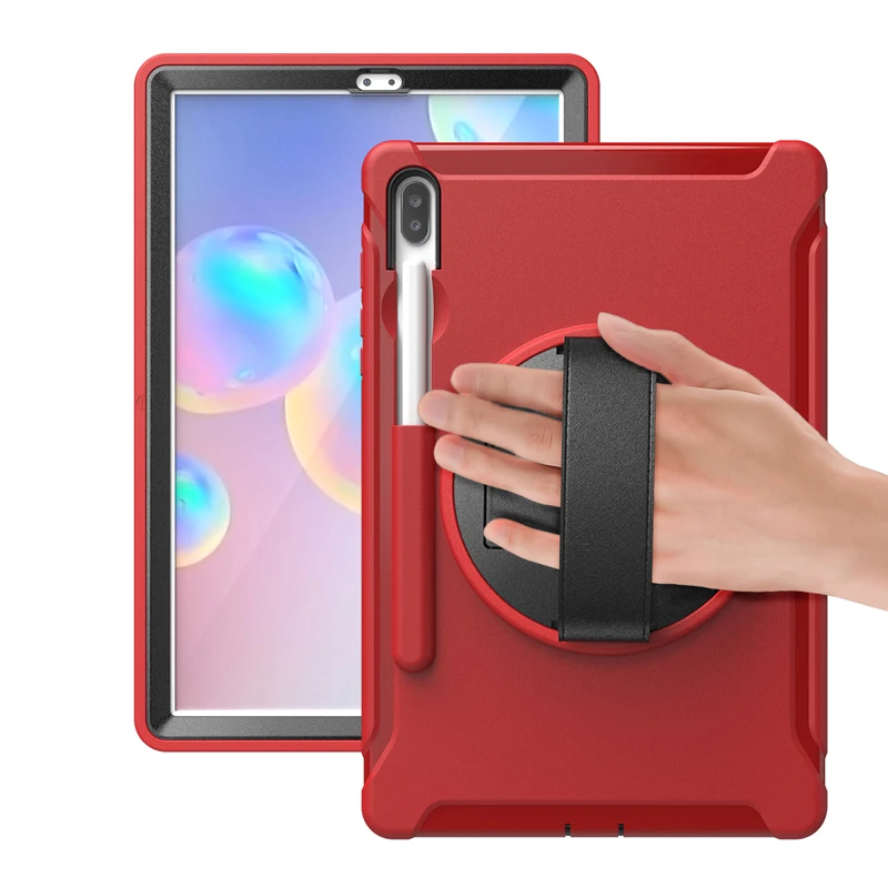 Противоударный силиконовый чехол для Samsung Tab S6 T860 подставка из поликарбоната с