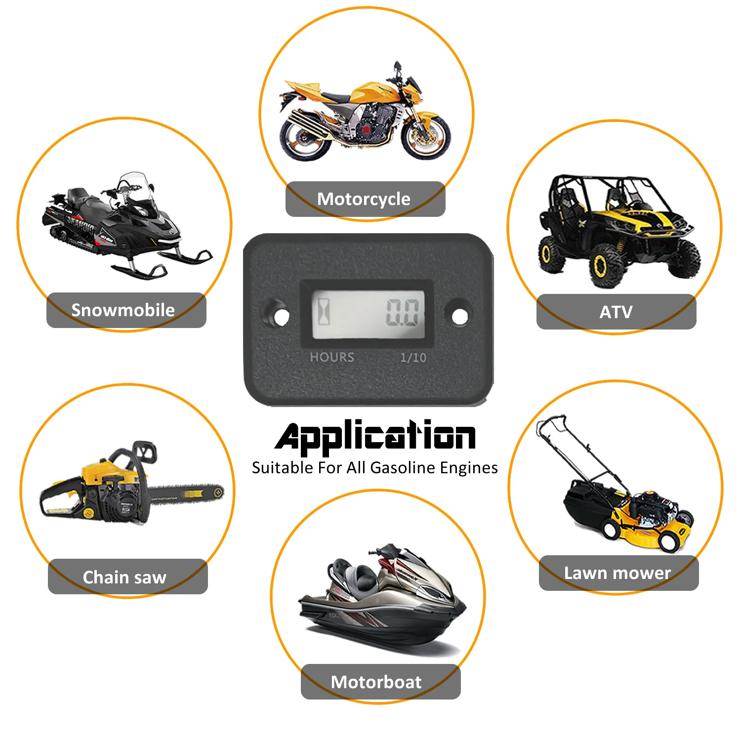 Motorcycle Inductive Digital Waterproof Hour Meter Engine Gauge Hour Meter LCD Display for Bike Motorcycle ATV Boat Offroad
Motorcycle Inductive Digital Waterproof Hour Meter Engine Gauge Hour Meter LCD Display for Bike Motorcycle ATV Boat Offroad