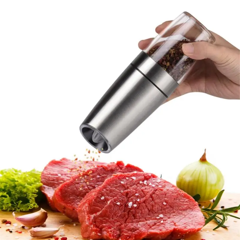 Seasoning Adjustable Coarseness BBQ Accessories Kitchen Cooking Tools Automatic Salt Pepper Grinder Electric Gravity Spice Mill
Seasoning Adjustable Coarseness BBQ Accessories Kitchen Cooking Tools Automatic Salt Pepper Grinder Electric Gravity Spice Mill