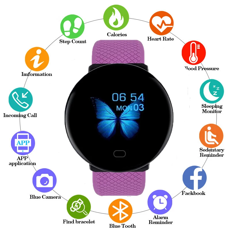 D19 Big Smart Watch For Childern Alarm Clock Men Women Sport Waterproof Pedometer Fitness Bracelet Heart Rate Blood Pressuer Wat
D19 Big Smart Watch For Childern Alarm Clock Men Women Sport Waterproof Pedometer Fitness Bracelet Heart Rate Blood Pressuer Wat
