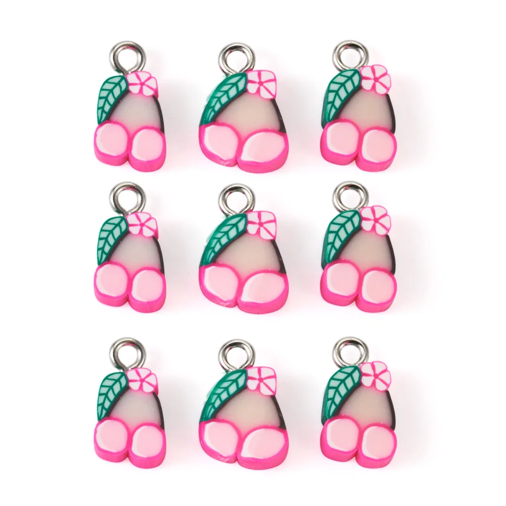 50Pcs Handmade Polymer Clay Cute Fruit Cherry Pendants Charms For Bracelet Necklace Earring DIY Jewelry Making Accessories
50Pcs Handmade Polymer Clay Cute Fruit Cherry Pendants Charms For Bracelet Necklace Earring DIY Jewelry Making Accessories