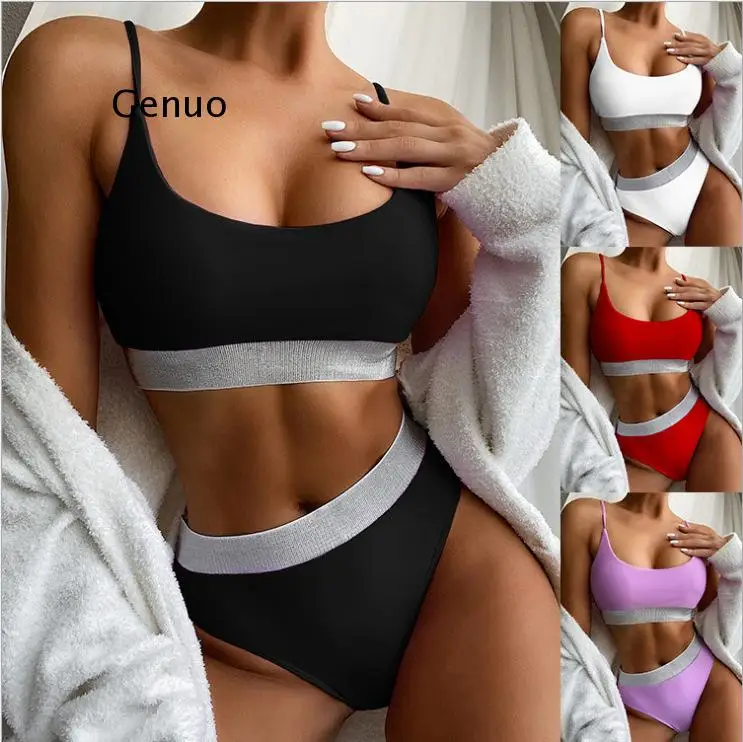 High Waist Swimwear Bikini Women's Swimsuits Push Up Biquini Shiny Splicing Bikinis High Cut Bathing Suits 2021 New
High Waist Swimwear Bikini Women's Swimsuits Push Up Biquini Shiny Splicing Bikinis High Cut Bathing Suits 2021 New
